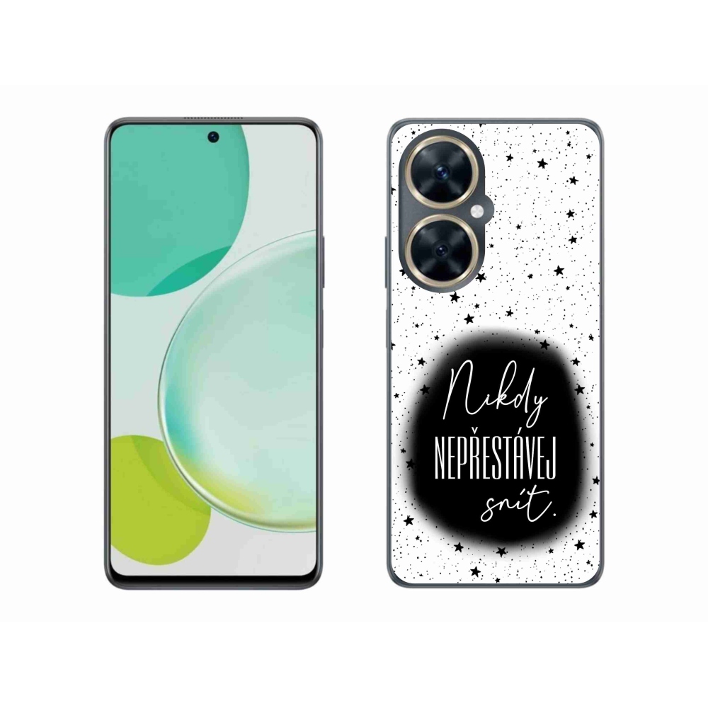 Gelový kryt mmCase na Huawei Nova 11i - citát 1 černobílé pozadí