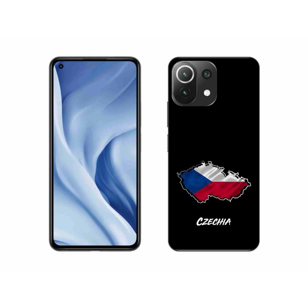 Gelový kryt mmCase na Xiaomi 11 Lite 5G NE - Czechia černé pozadí