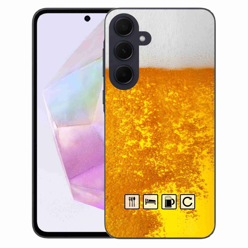 Gelový kryt mmCase na Samsung Galaxy A35 5G - pivní motiv 3