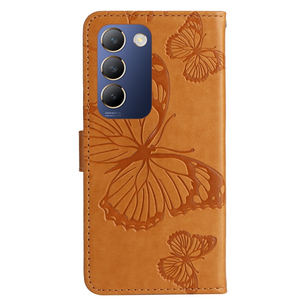 Big Butterfly knížkové pouzdro na Vivo V40 SE 4G/5G - žluté