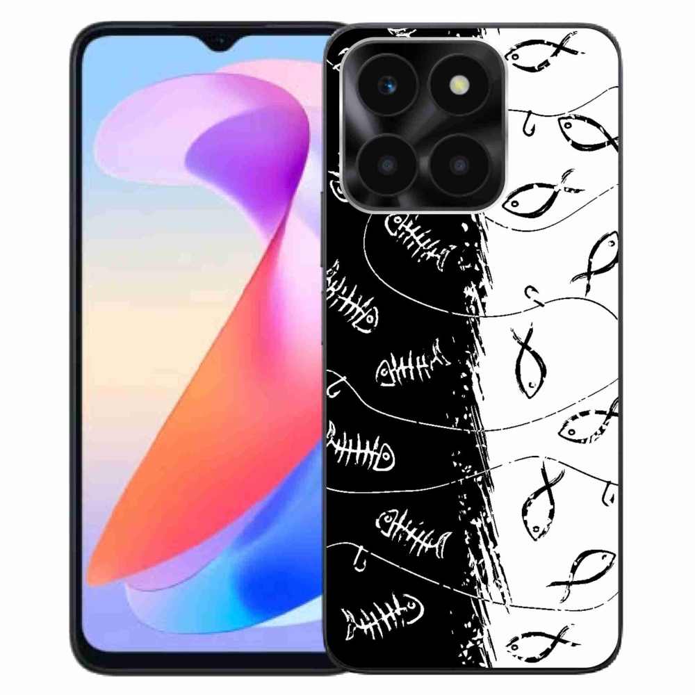 Gelový kryt mmCase na Honor X6a - kostry a rybky