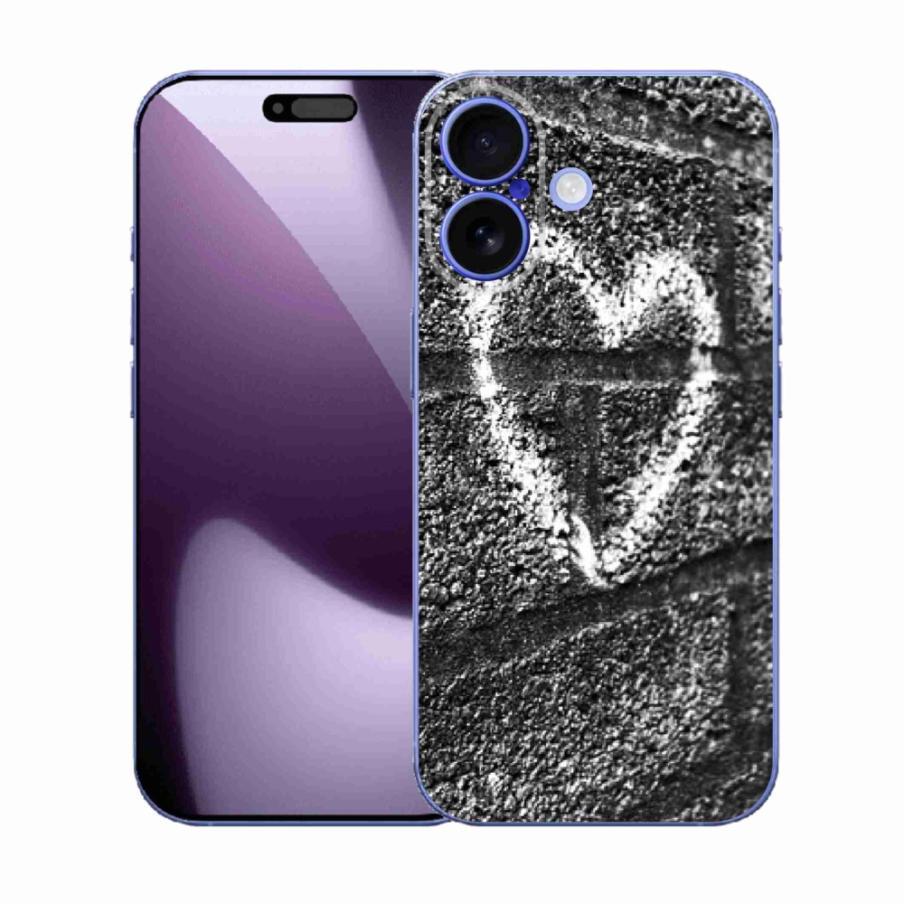 Gelový kryt mmCase na iPhone 17 - srdce na zdi