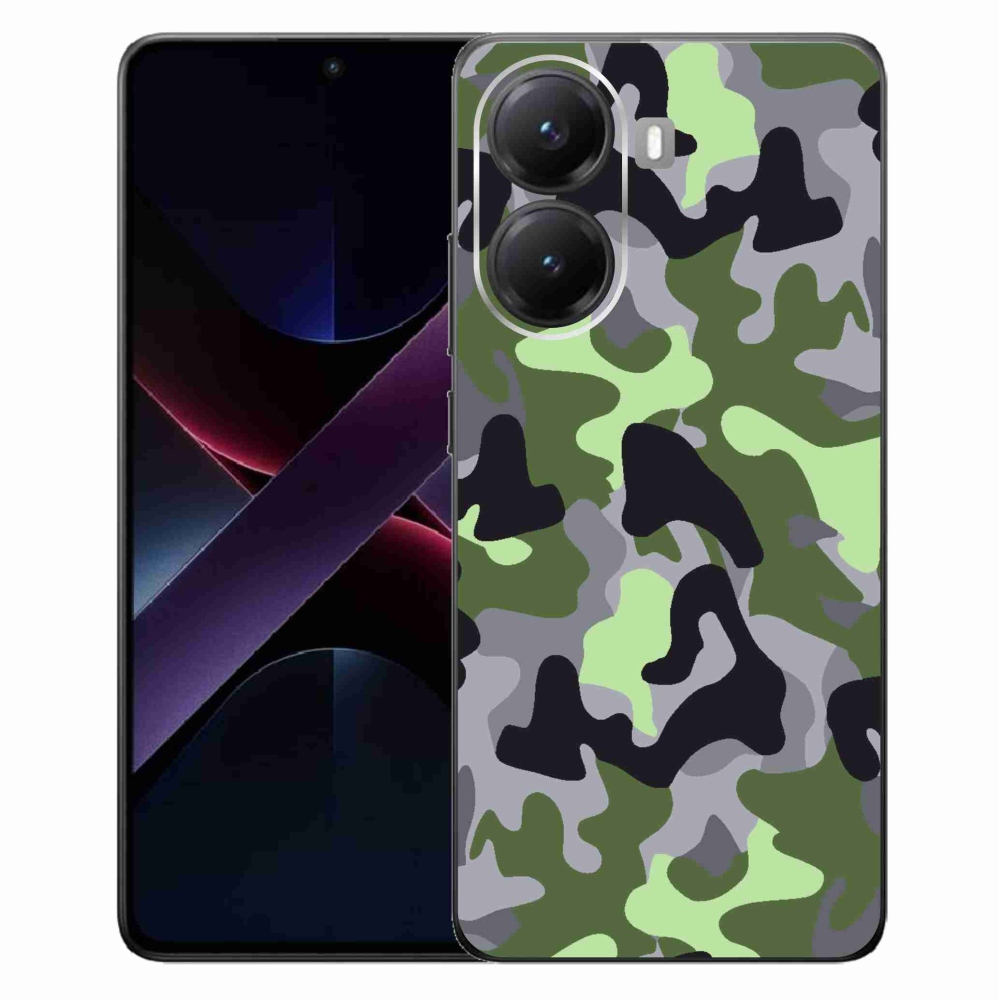 Gelový kryt mmCase na Xiaomi Poco X7 Pro 5G - maskáčový vzor 7
