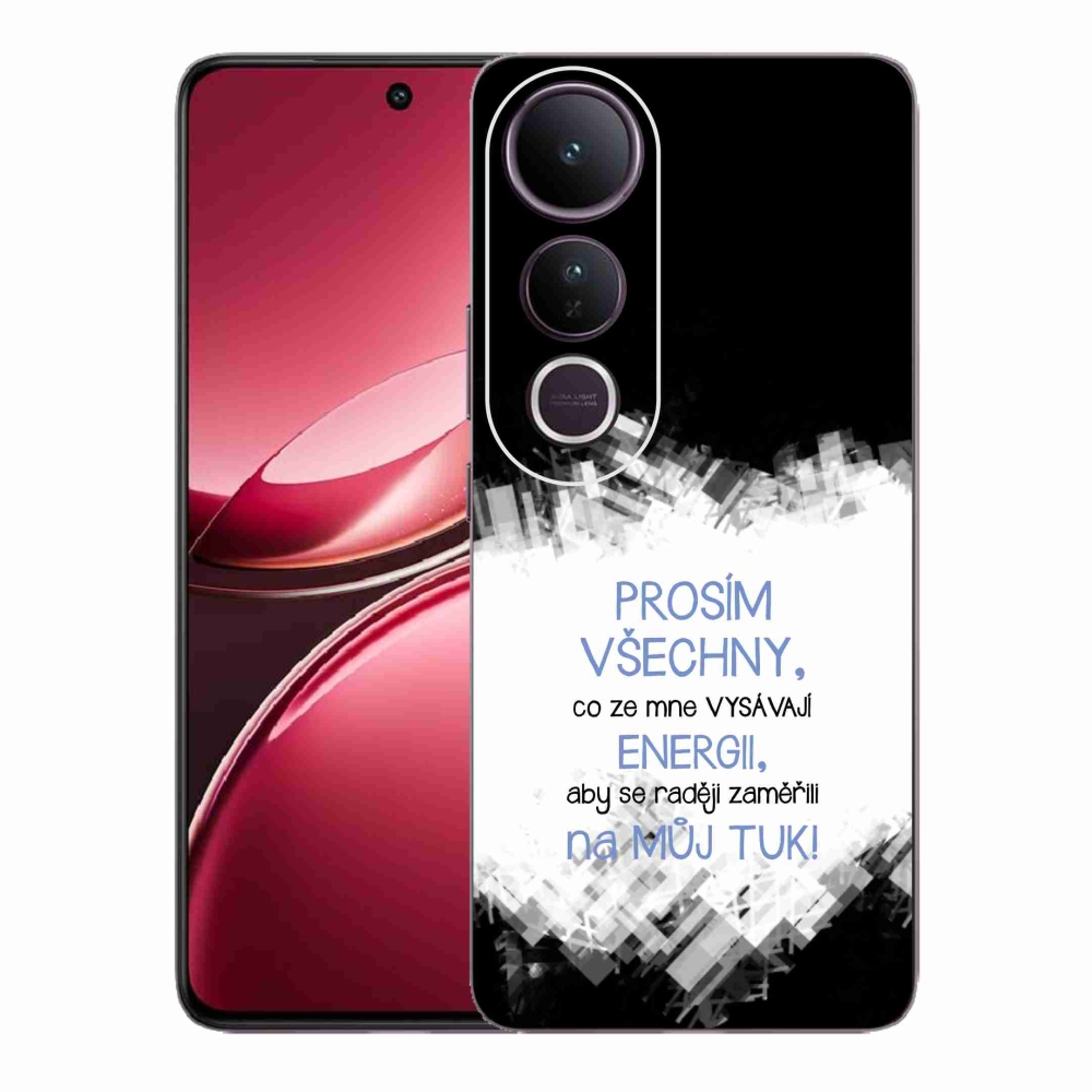 Gelový kryt mmCase na Vivo V50 Lite 4G/5G - vtipný text 1 modrý