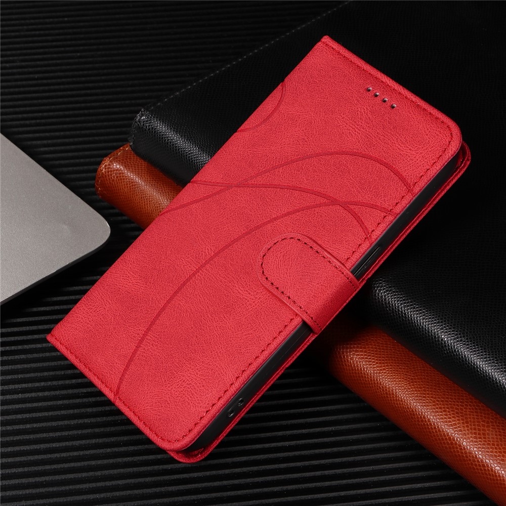 Curved knížkové pouzdro na Realme 14 5G/14T 5G - červené