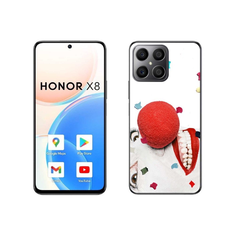 Gelový kryt mmCase na Honor X8 4G - klaun