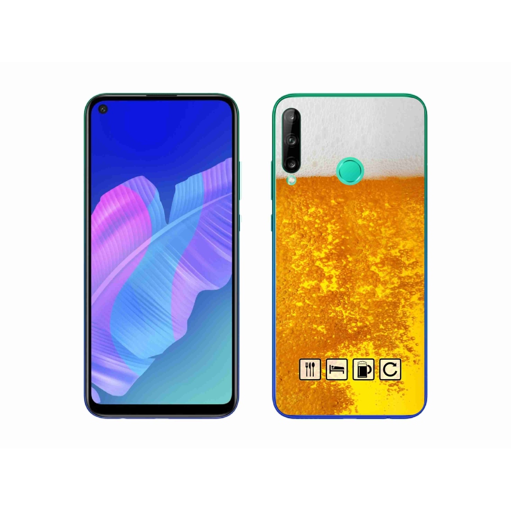 Gelový kryt mmCase na Huawei P40 Lite E - pivní motiv 3