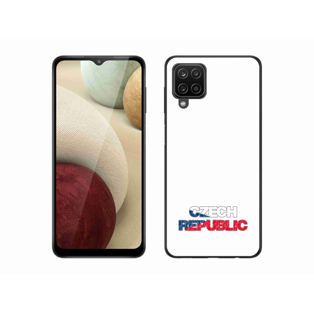 Gelový kryt mmCase na Samsung Galaxy A12 - Czech Republic bílé pozadí