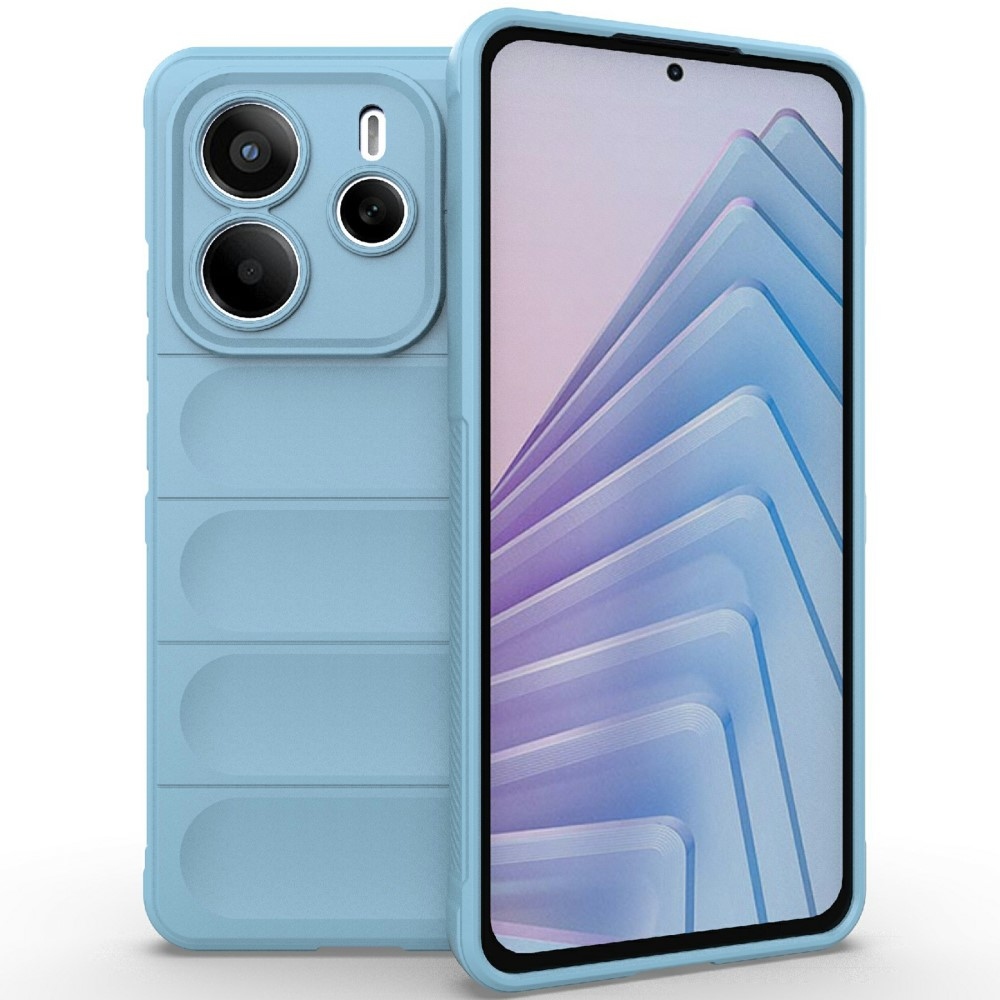 Rugg odolný gelový obal na Xiaomi Redmi Note 14 5G - světlemodrý