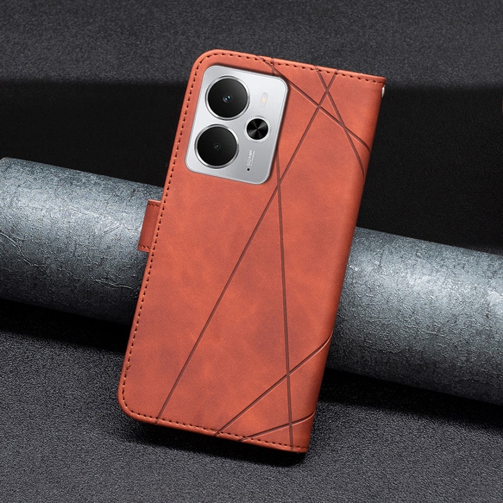 COLOR BNF knížkové pouzdro na Realme 14 5G - hnědé