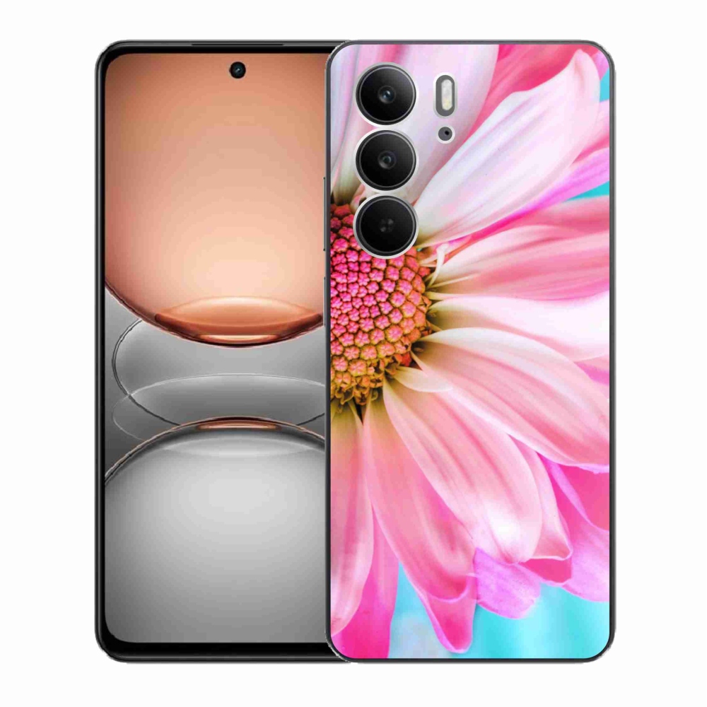 Gelový kryt mmCase na Realme C75 - růžová květina