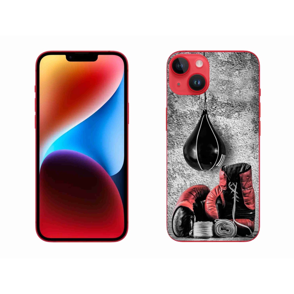 Gelový kryt mmCase na iPhone 14 Plus - boxovací pytel a rukavice