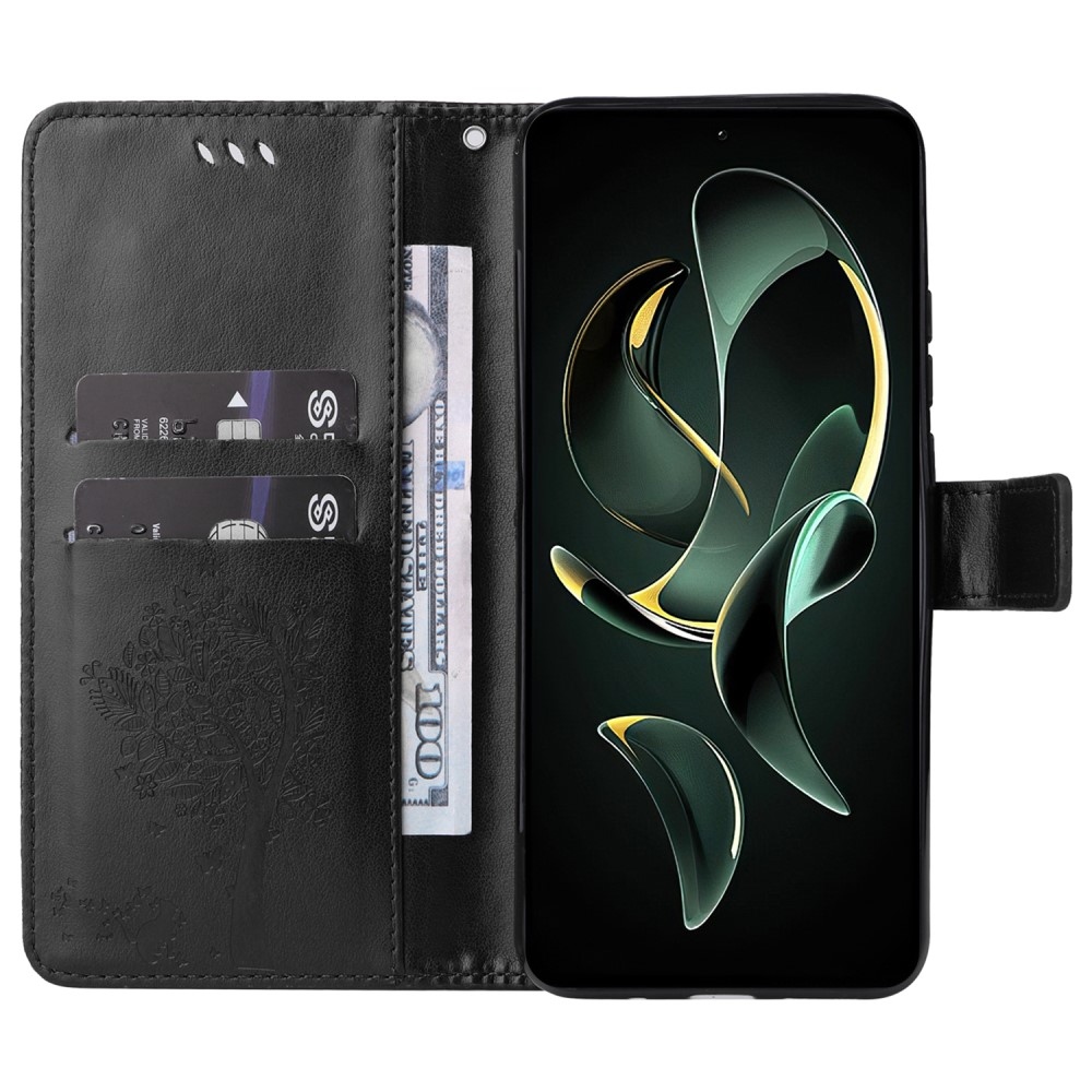 Tree knížkové pouzdro na Xiaomi 13T/13T Pro - černé