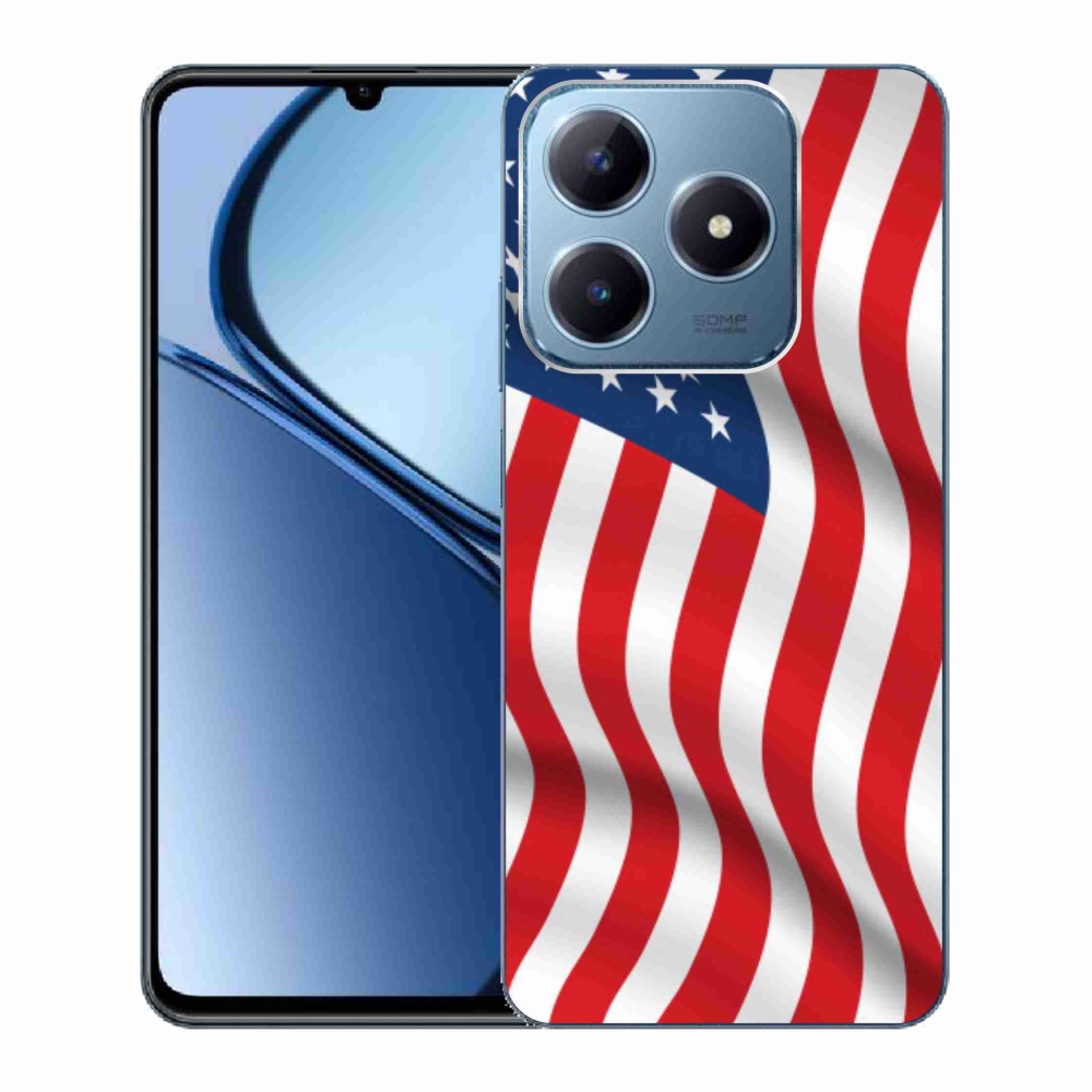 Gelový kryt mmCase na Realme C63 - USA vlajka