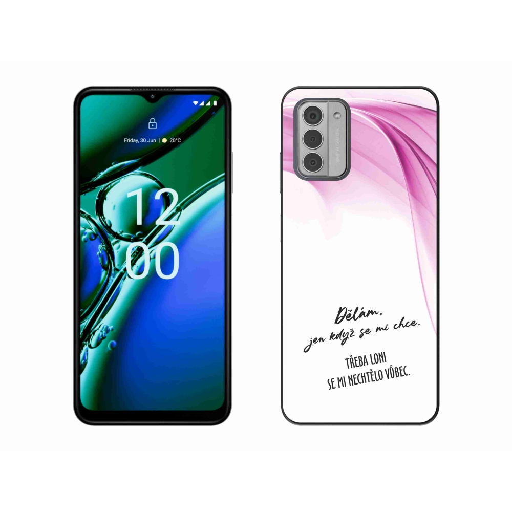Gelový kryt mmCase na Nokia G42 - vtipný text 12 bílé pozadí
