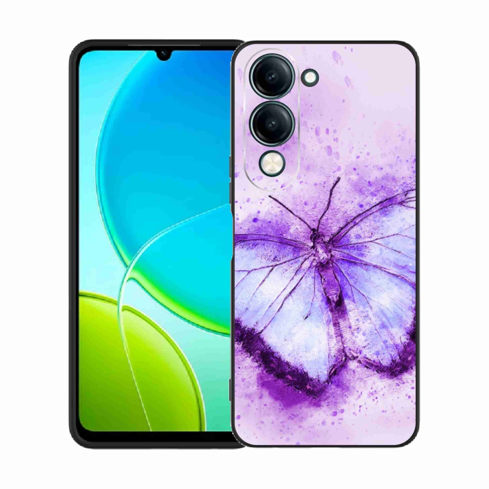 Gelový kryt mmCase na Vivo Y29s 5G - fialový motýl