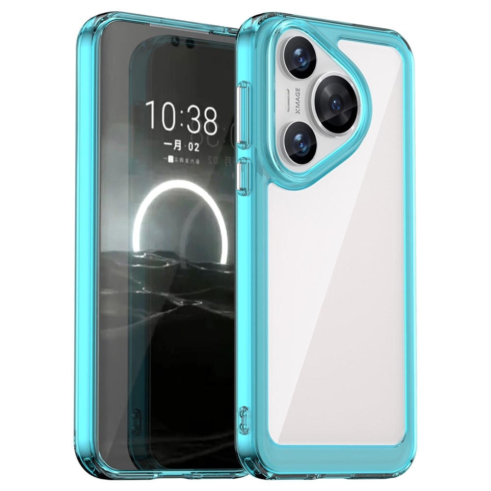 Gelový obal s pevnými zády na Huawei Pura 70 - světlemodrý