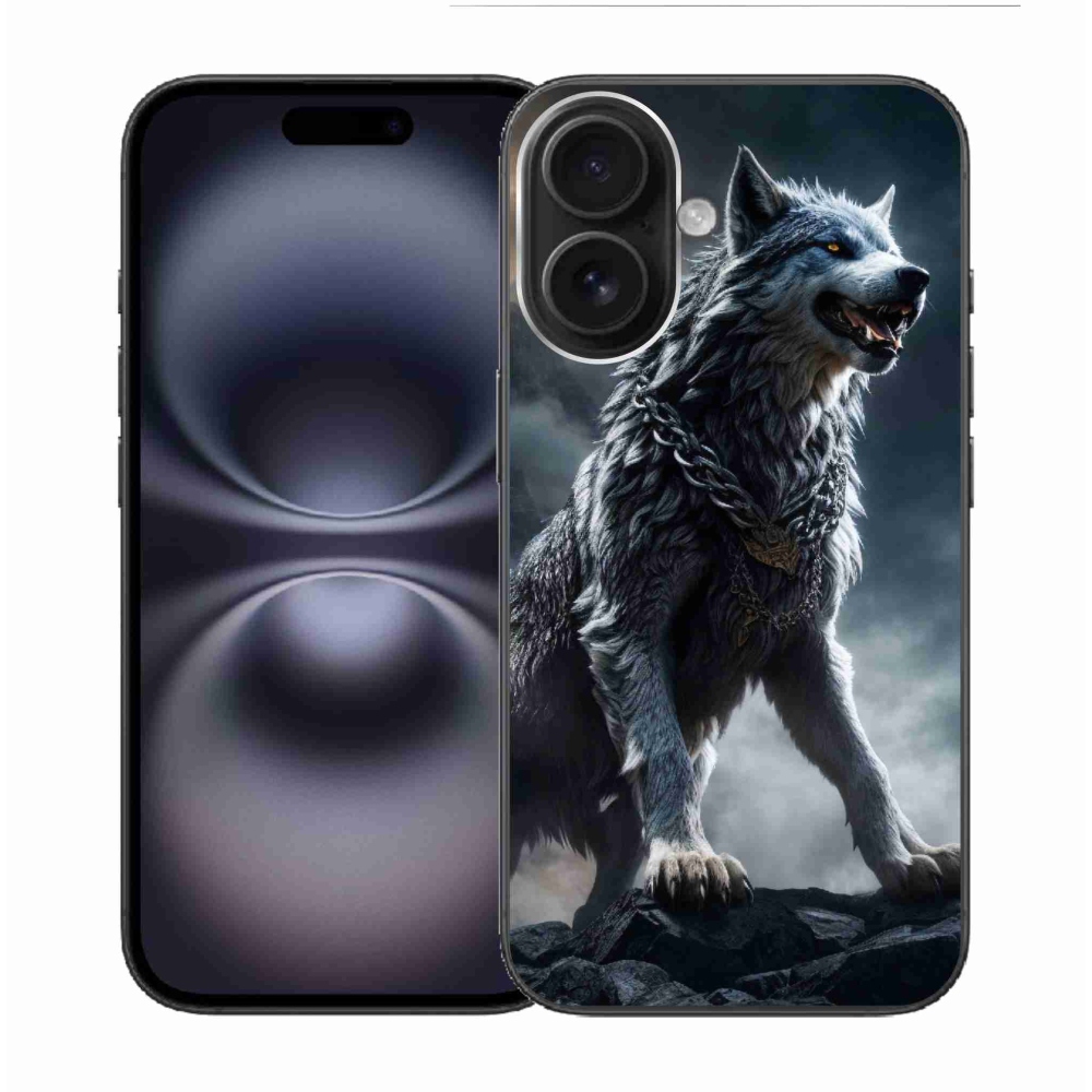 Gelový kryt mmCase na iPhone 16 - vlk 1