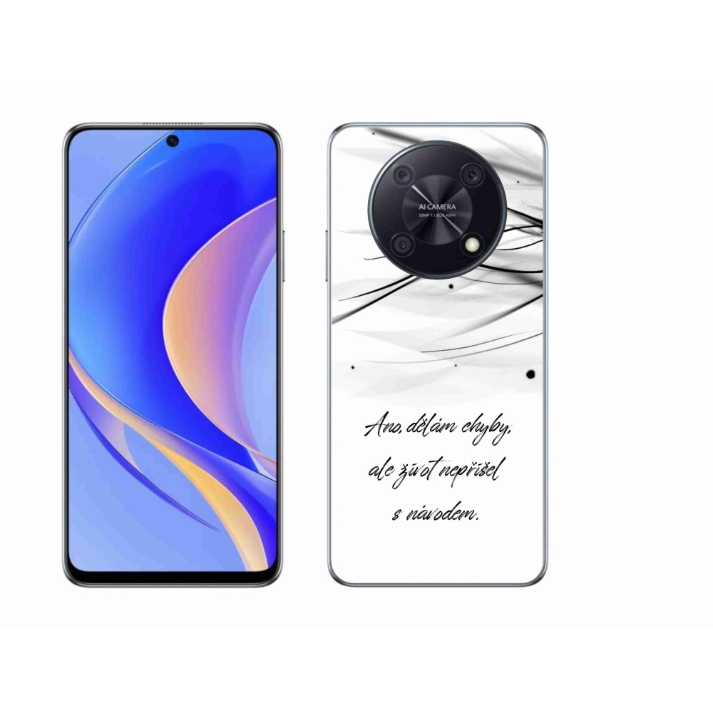 Gelový kryt mmCase na Huawei Nova Y90 - citát bílé pozadí