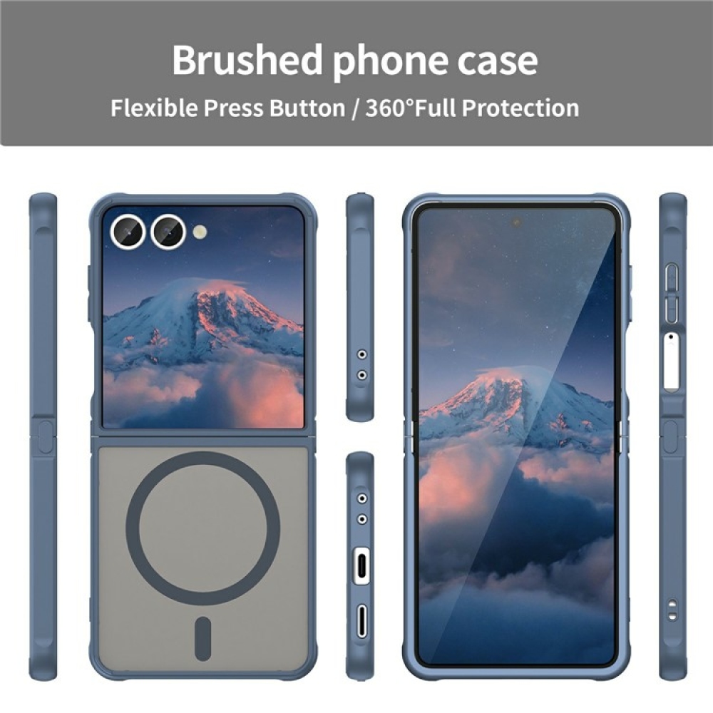 Case matný gelový obal s MagSafe na Samsung Galaxy Z Flip7 5G - modrý