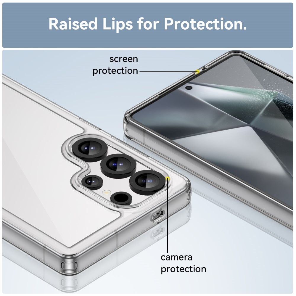 Gelový obal s pevnými zády na Samsung Galaxy S25 Ultra - průhledný