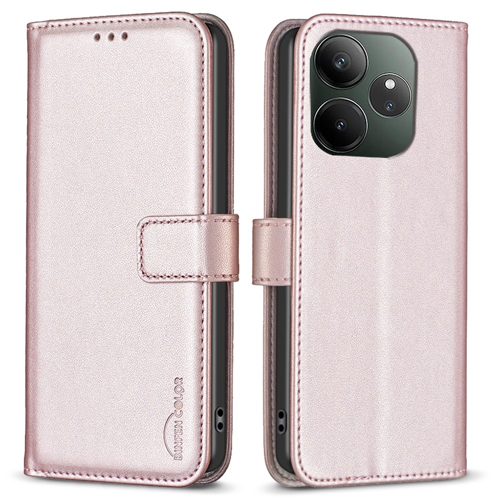 BNF knížkové pouzdro na Realme GT 6 5G/GT 6T 5G - růžovozlaté