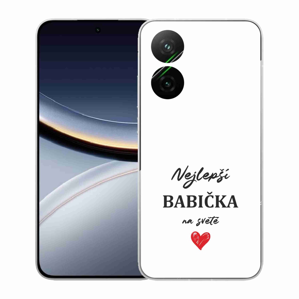 Gelový kryt mmCase na Xiaomi Poco F7 5G - nejlepší babička 1 bílé pozadí
