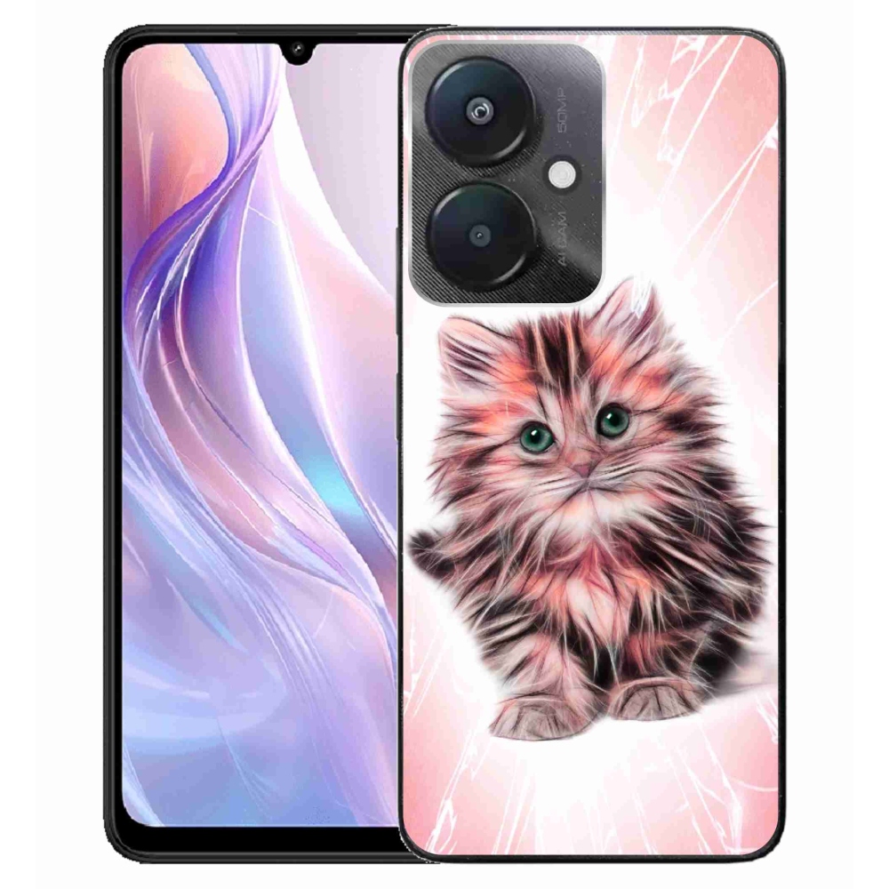 Gelový kryt mmCase na Xiaomi Redmi 13C 5G - roztomilé kotě