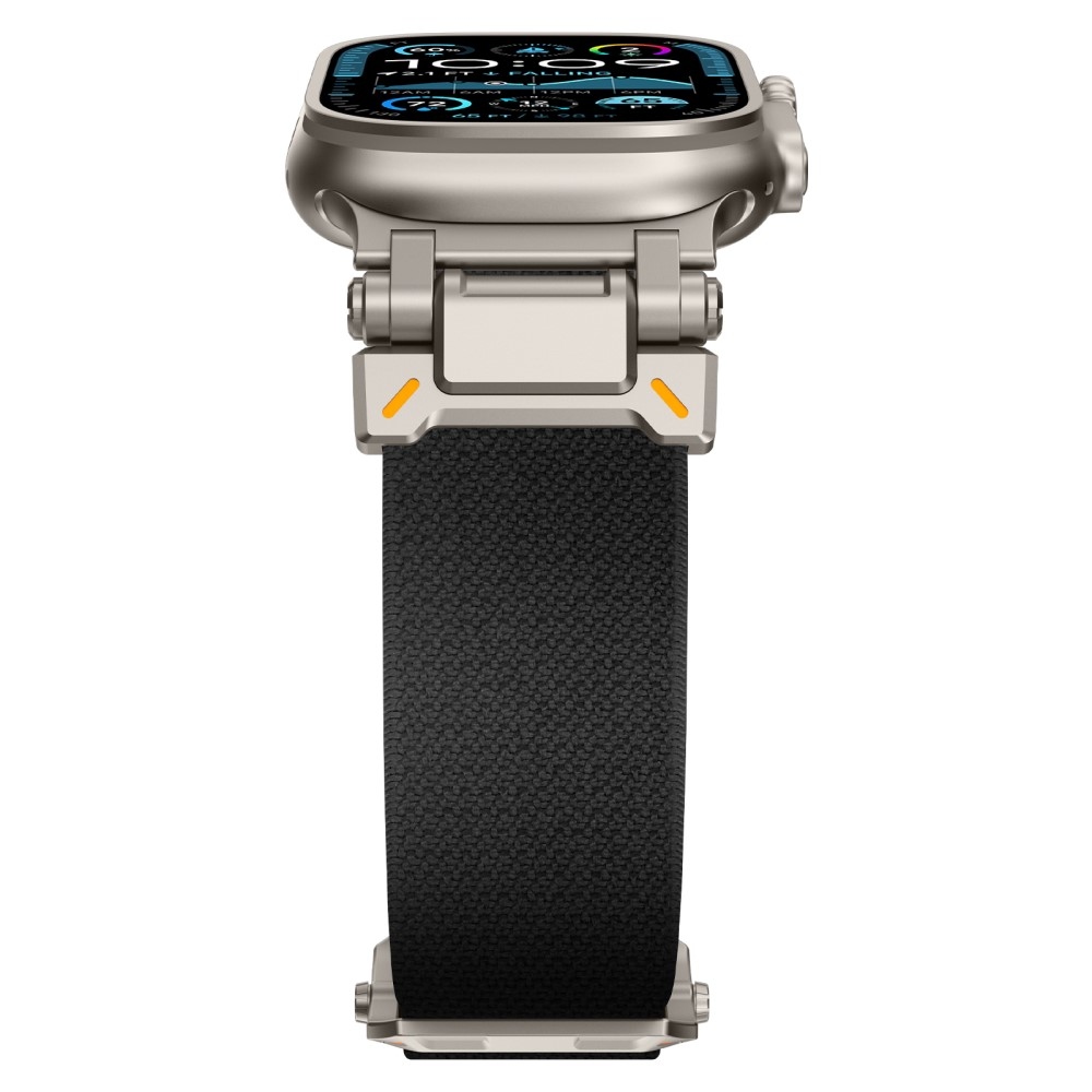 Titanium nylonový řemínek na Apple Watch Ultra/Ultra 2 49mm/SE/SE 2022/2023 44mm/10 46mm/9/8/7 45mm/6/5/4 44mm/3/2/1 42 mm - černý