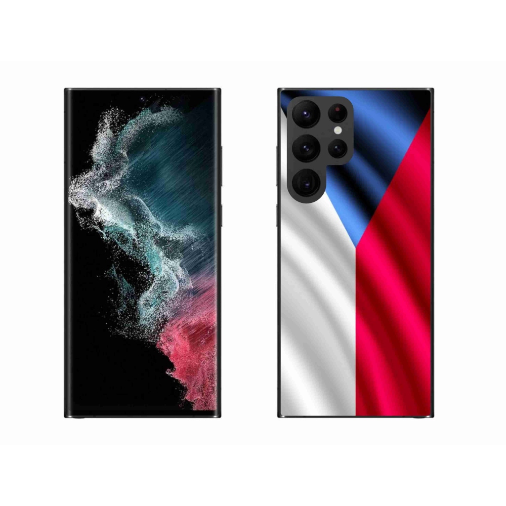 Gelový kryt mmCase na mobil Samsung Galaxy S22 Ultra 5G - česká vlajka