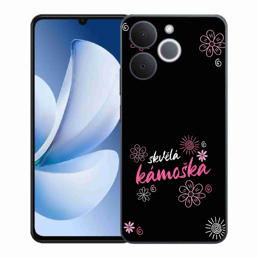 Gelový kryt mmCase na Realme Note 70T - skvělá kámoška černé pozadí