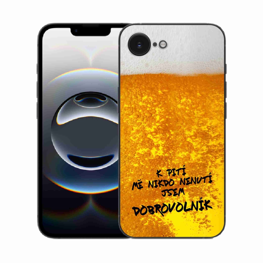 Gelový kryt mmCase na iPhone 16e - pivní motiv 4