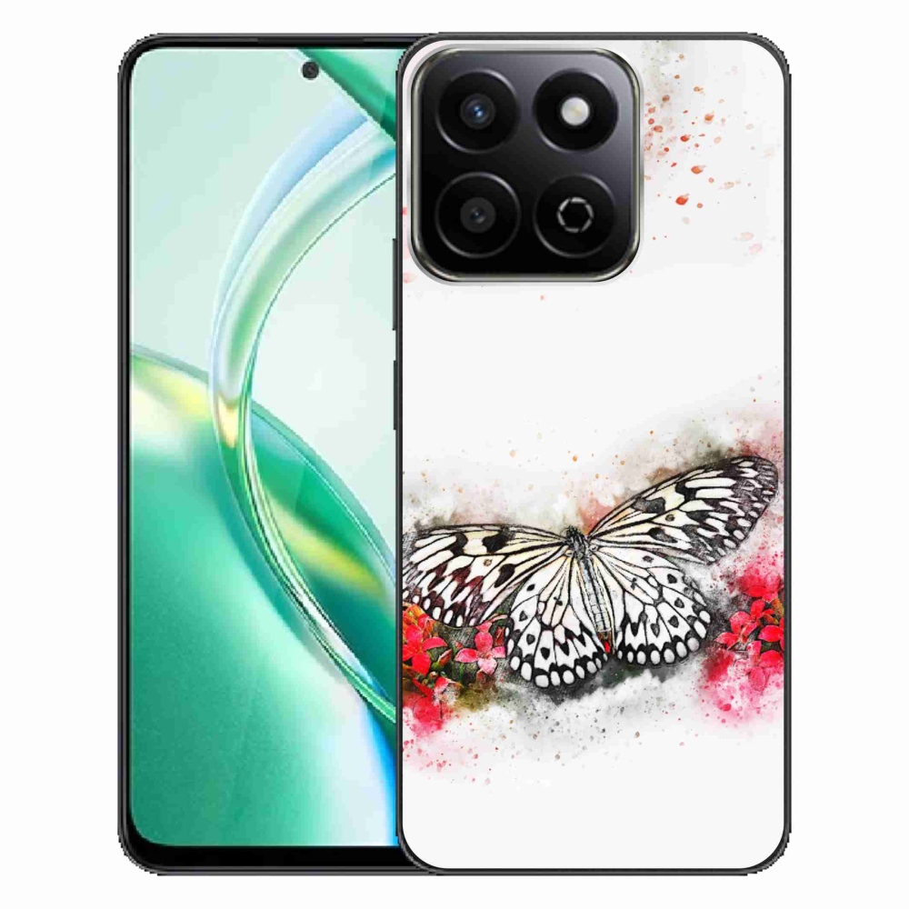 Gelový kryt mmCase na Honor 200 Smart 5G - černobílý motýl
