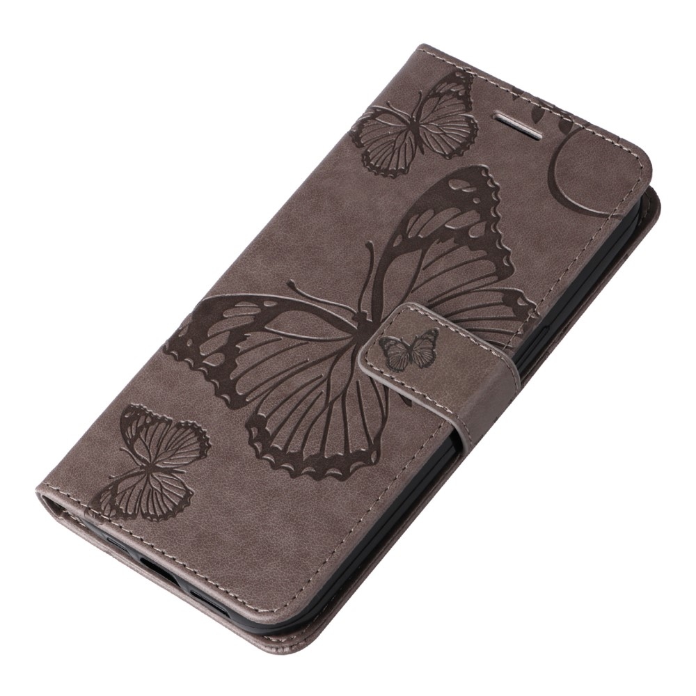 Big butterfly knížkové pouzdro na Xiaomi 13T/13T Pro - šedé