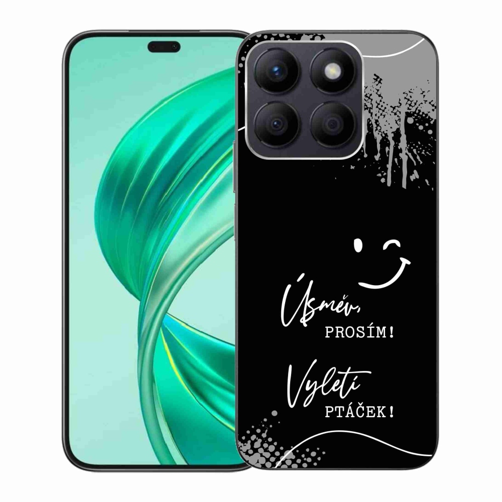 Gelový kryt mmCase na Honor X8b - vtipný text 4 černé pozadí