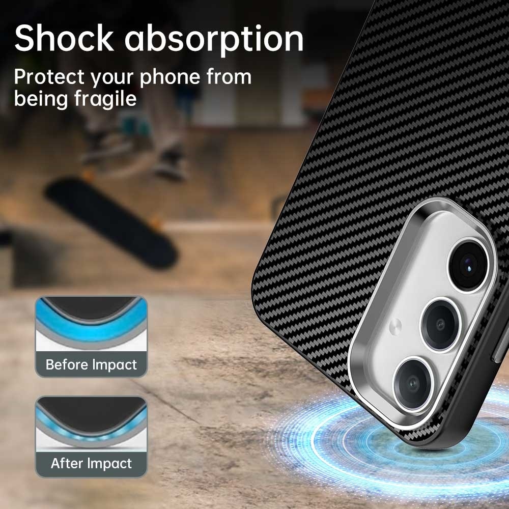 Texture Fiber odolný kryt na Samsung Galaxy S25+ - černý