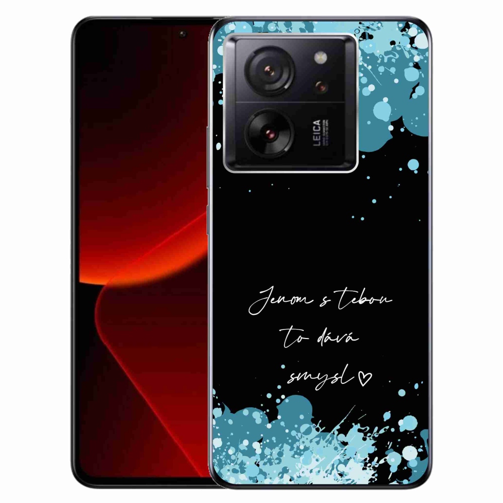 Gelový kryt mmCase na Xiaomi 13T/13T Pro - zamilovaný text černé pozadí