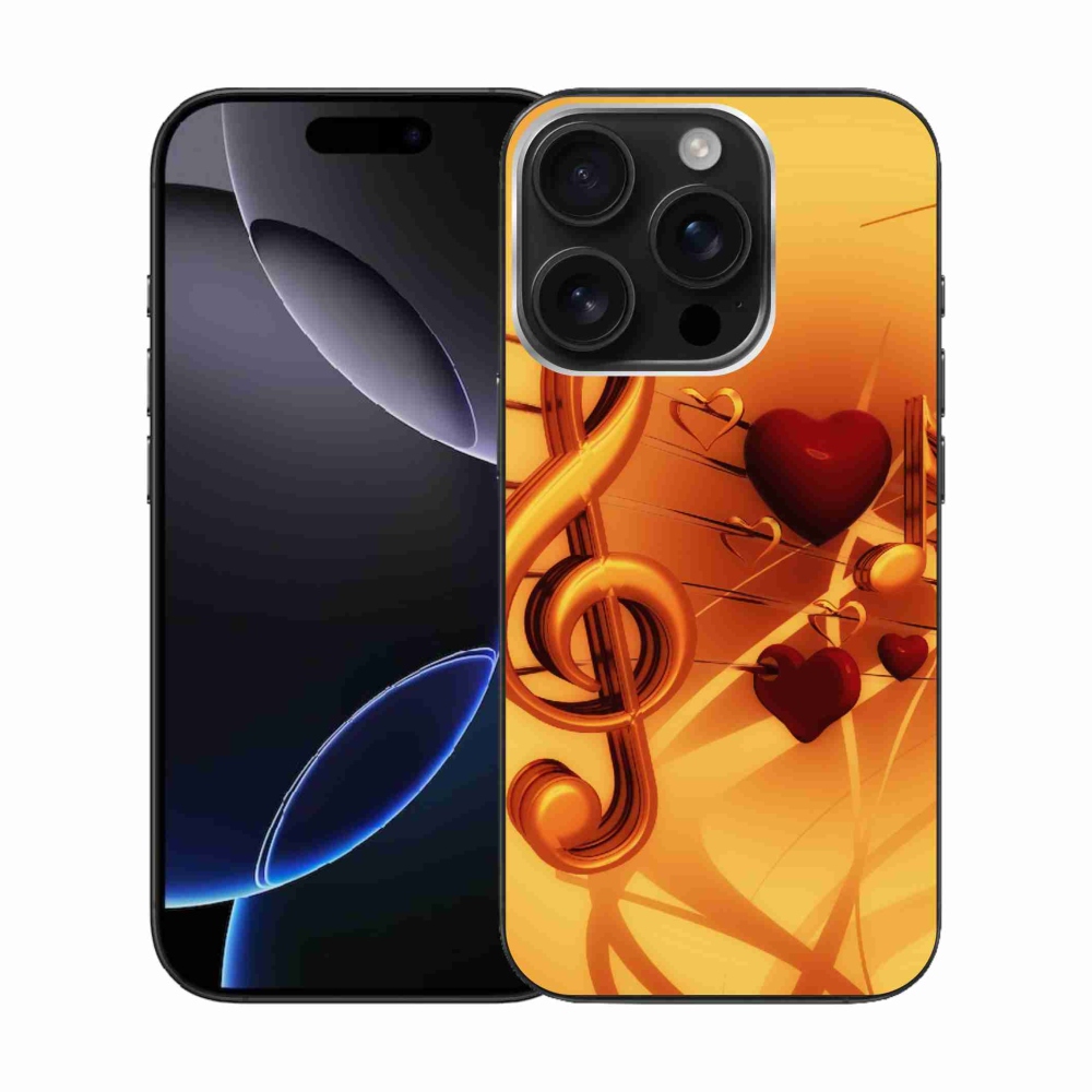 Gelový kryt mmCase na iPhone 16 Pro - noty