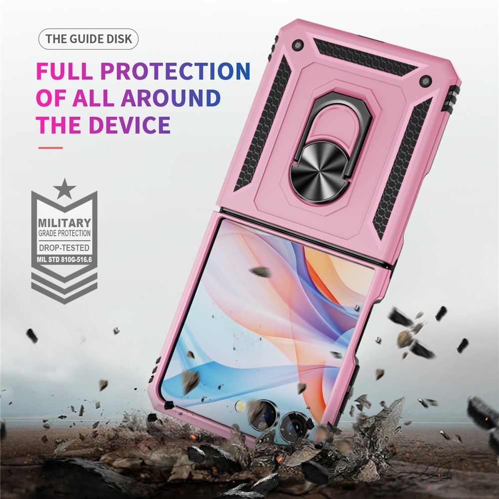 Ring odolný kryt na Samsung Galaxy Z Flip7 5G - růžový