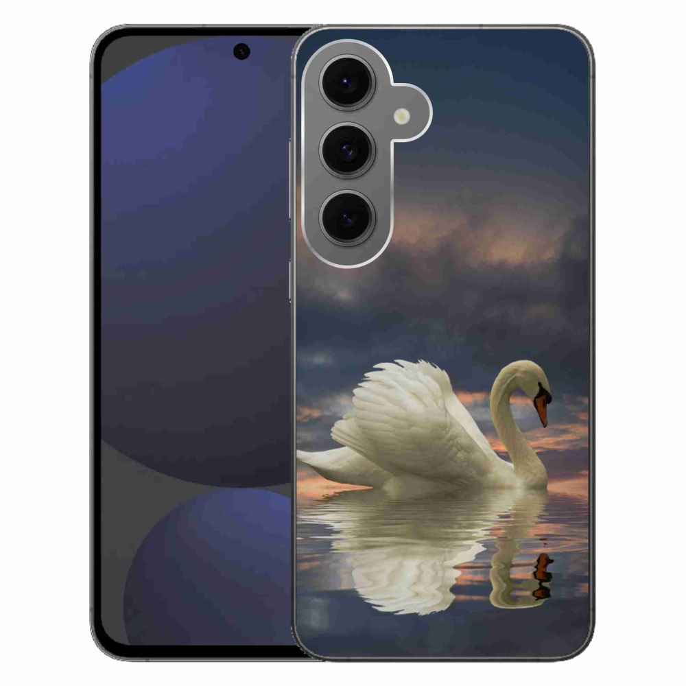 Gelový kryt mmCase na Samsung Galaxy S24 FE - labuť