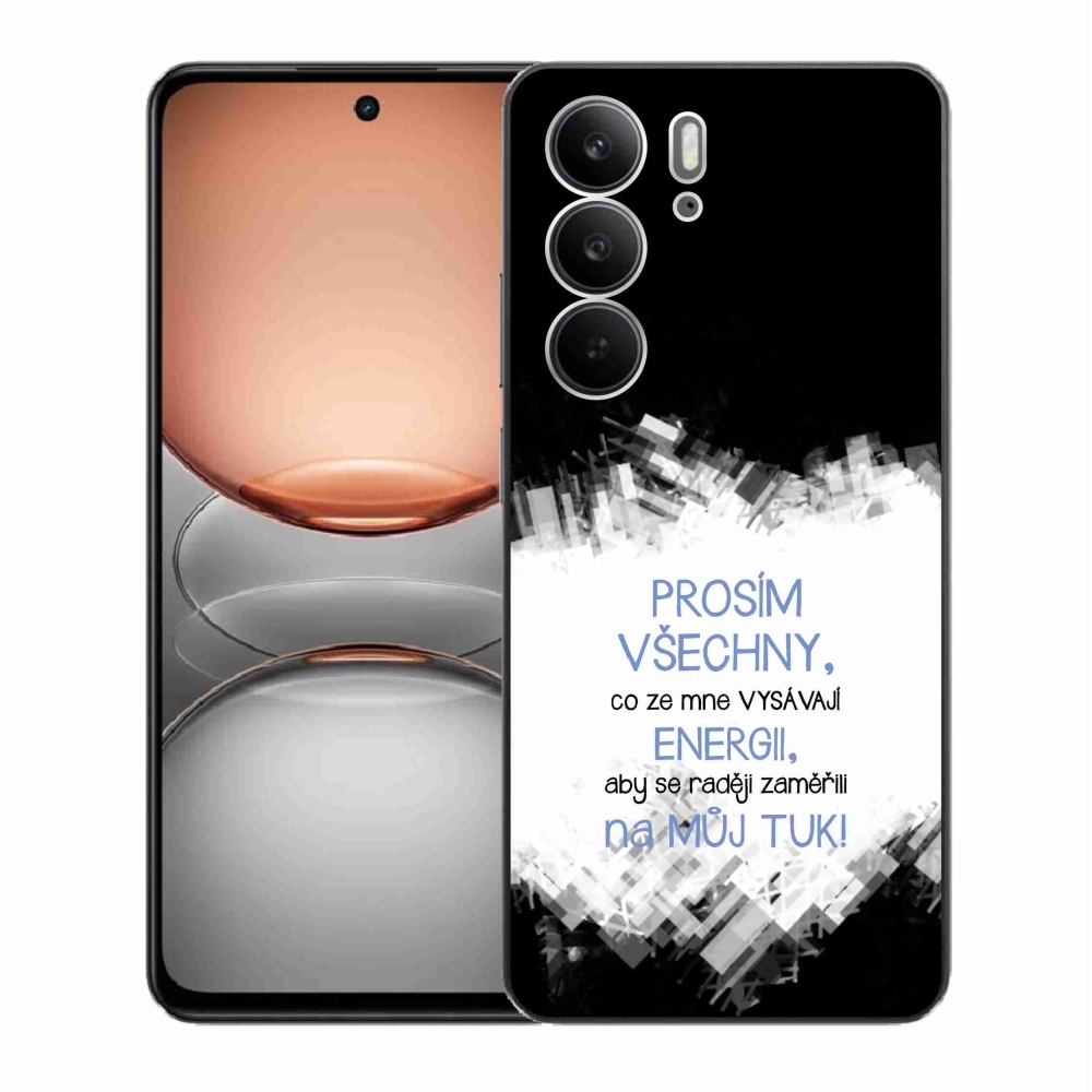Gelový kryt mmCase na Realme C75 - vtipný text 1 modrý