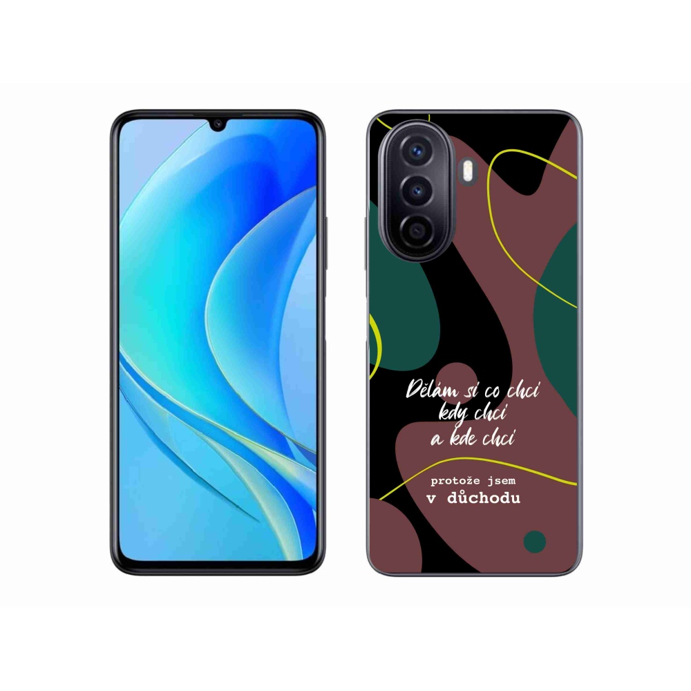 Gelový kryt mmCase na Huawei Nova Y70 - vtipný text 10 černé pozadí