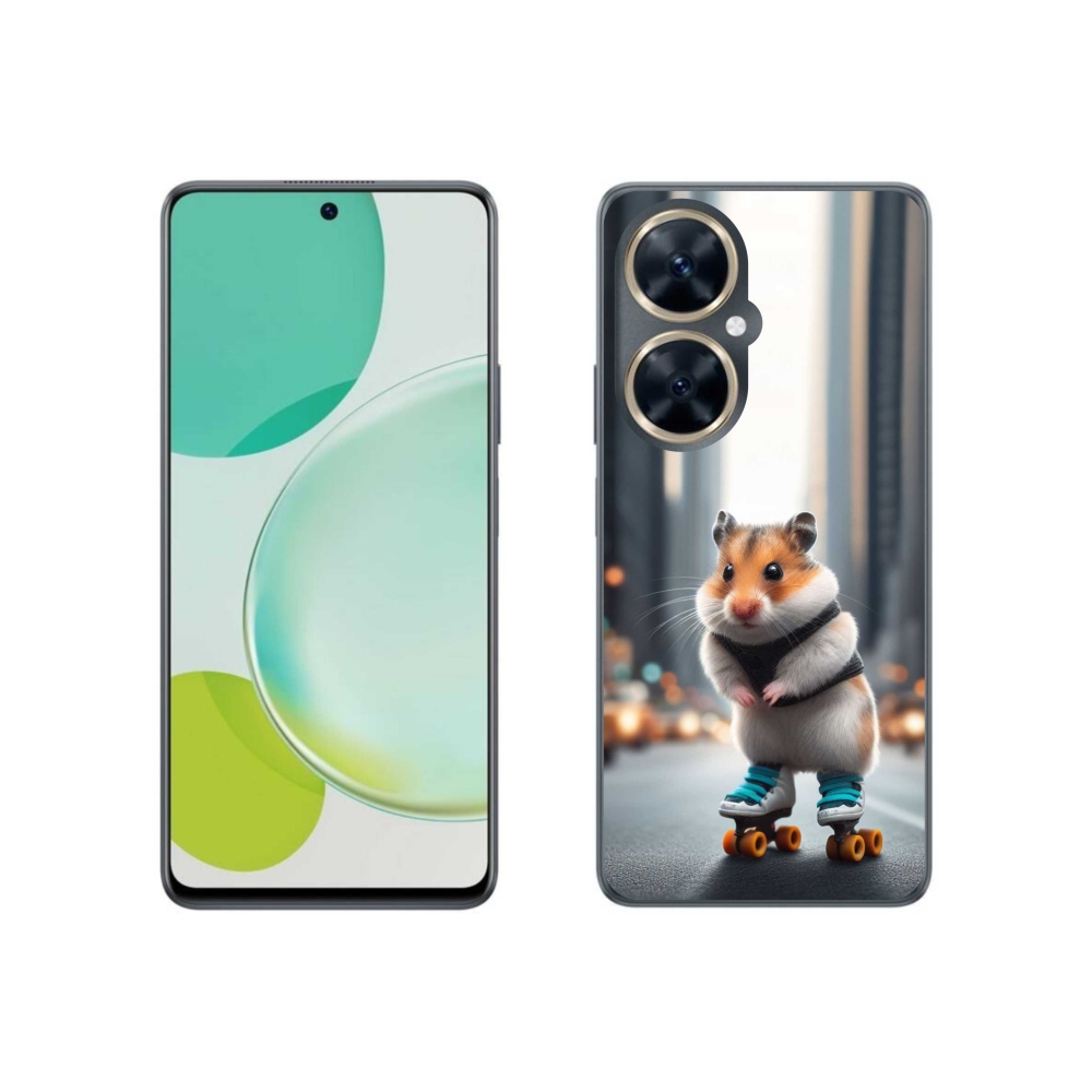 Gelový kryt mmCase na Huawei Nova 11i - křeček na bruslích