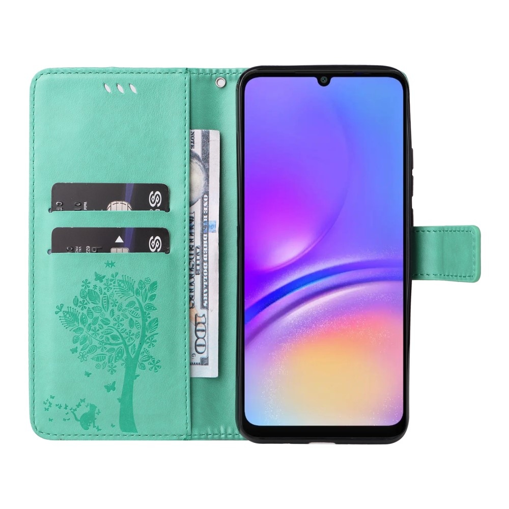 Trees knížkové pouzdro na Samsung Galaxy A06 4G - modrozelené