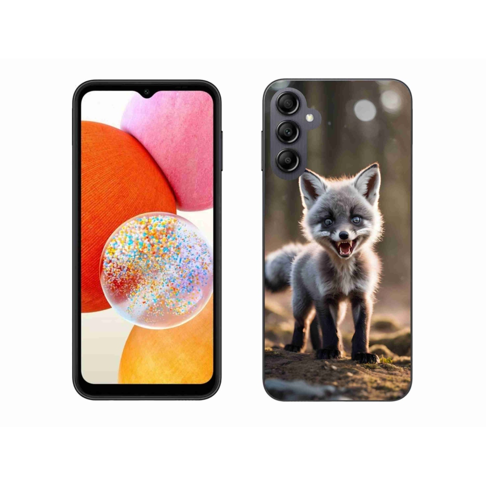Gelový kryt mmCase na Samsung Galaxy A14 4G/5G - rozzuřená liška