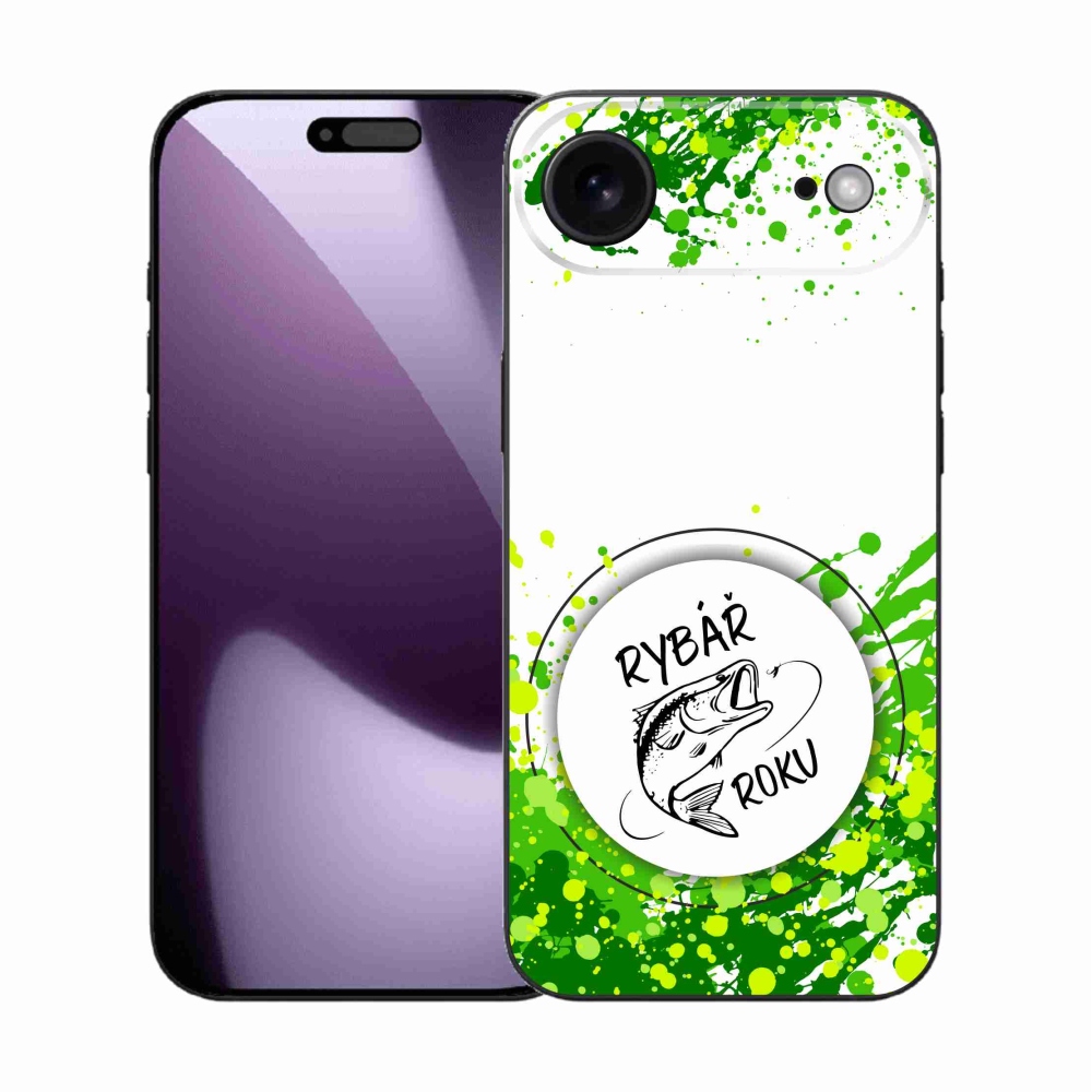 Gelový kryt mmCase na iPhone 17 Air - rybář roku bílé pozadí