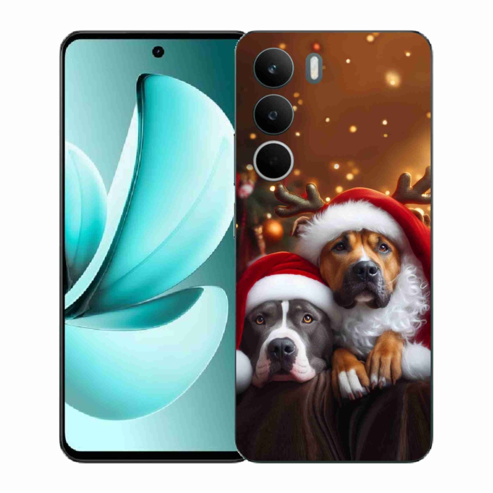 Gelový kryt mmCase na Realme C71 - vánoční psi
