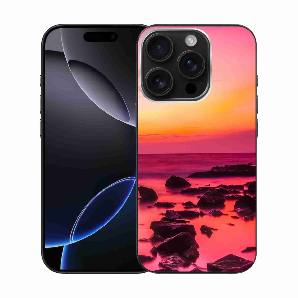 Gelový kryt mmCase na iPhone 16 Pro - moře a záře