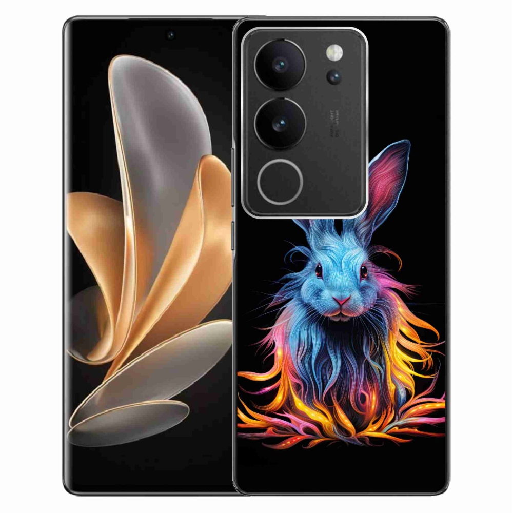 Gelový kryt mmCase na Vivo V29 5G - abstraktní zajíc