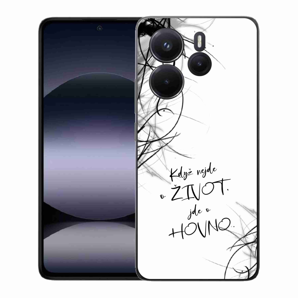 Gelový kryt mmCase na Xiaomi Redmi Note 14 - vtipný text 16 bílé pozadí
